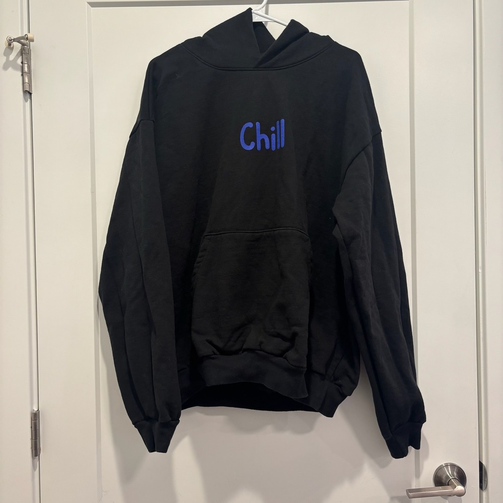 VeeFriends Chill Hoodie Black Cotton Sweatshirt Gary Vee Mens XL Made in USA